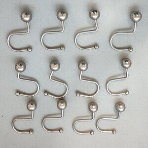 Shower Curtain Hooks, Metal. Heavy